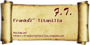 Frankó Titanilla névjegykártya